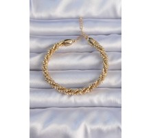 Pirinç Altın Renk Sarmal Model Bileklik - TJ-BB6295