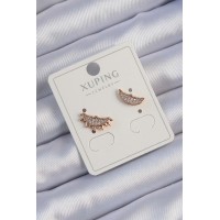 Xuping Rose Renk Zirkon Taşlı Ay ve Güneş Tasarımlı Küpe TJ-BKP9429