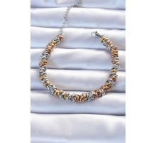 316L Çelik Karışık Renkli İç İçi Geçmeli Bombeli Bileklik - TJ-BB6323