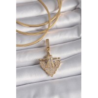 Pirinç Gold Renk Zirkon Taşlı Çapa Model Ajda Charm TJ-BC1000
