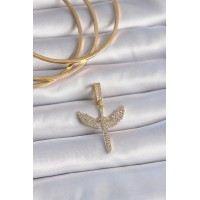 Pirinç Gold Renk Zirkon Taşlı Mikail Model Ajda Charm TJ-BC1003