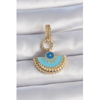 Pirinç Gold Renk Nazar Boncuklu Ajda Charm TJ-BC1010