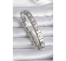 316L Çelik Gümüş Renk Kalp İşleme Nomination Model Kadın Bileklik - TJ-BB6461