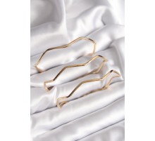 316L Çelik Gold renk Zikzak Model Ajda Bileklik - TJ-BB6474