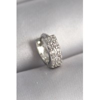 316L Çelik Gümüş Renk Zirkon Taşlı Tragus Piercing TJ-PR1305