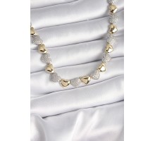 Pirinç Mix Renk Zirkon Taşlı Kalp Model VIP Exclusive Seri Kadın Kolye - TJ-BKO9545