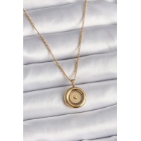 316L Çelik Gold Renk Zincir Gold Model Kadın Kolye TJ-BKO9572
