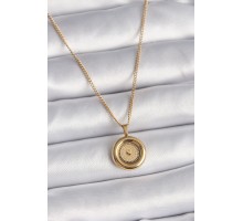 316L Çelik Gold Renk Zincir Gold Altın Model Kadın Kolye - TJ-BKO9572