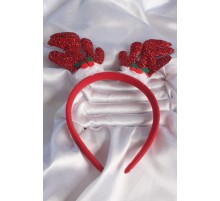 Yılbaşı Temalı Simli Geyik Boynuzu Figürlü Taç - TJ-SA1001