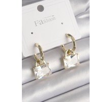 Pirinç Gold Renk Sallantı Zirkon Taşlı Çanta Model Kadın Küpe - TJ-BKP9770