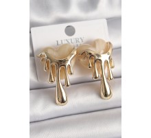 Pirinç Gold Renk Beyaz Sedefli Akan Kalp Model Kadın Küpe - TJ-BKP9893