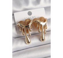 Pirinç Gold Renk Krem Sedefli Akan Kalp Model Kadın Küpe - TJ-BKP9895