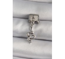 316L Çelik Gümüş Renk Sallantı Yılan Model Nomination Charm - TJ-BC1174