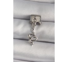 316L Çelik Gümüş Renk Sallantı Yılan Model Nomination Charm - TJ-BC1174