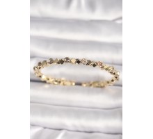 Pirinç Gold Renk Zirkon Taşlı Küp Dorika Model Kadın Bileklik - TJ-BB6635