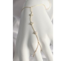 Pirinç Gold Renk Zirkon Taşl Yıldız Model Kadın Şahmeran - TJ-SN600