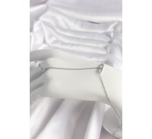 Pirinç Gümüş Renk Zirkon Taşlı Messika Model Kadın Şahmeran - TJ-SN605