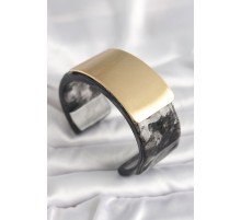 Siyah Mermer Desen Akrilik Plastik Gol Dikdörtgen Plaka Model Vingtage Kadın Bilezik - TJ-BB6685