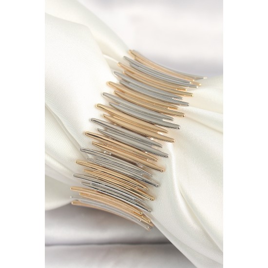 Pirinç Mix Renk Lastiklik VIP Seri Kadın Bileklik - TJ-BB6687