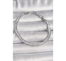 Pirinç Gümüş Renk Zirkon Taşlı Su Yolu Model Kadın Bileklik - TJ-BB6725