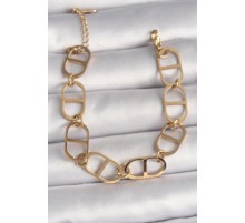 316L Çelik Gold Renk Kadın Bileklik - TJ-BB6735