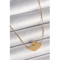 316L Çelik Gold Renk Zincir Kuğu Model Kadın Kolye TJ-BKO9873