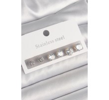 316L Çelik Gold Renk Zirkon Taşlı Kadın Küpe Seti - TJ-BKP10300