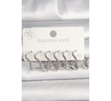 316L Çelik Gümüş Renk Yıldız Model Kadın Küpe Seti - TJ-BKP10351