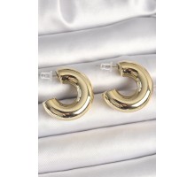 Pirinç Gold Renk Yarım Halka Model CCB Kadın Küpe - TJ-BKP10375