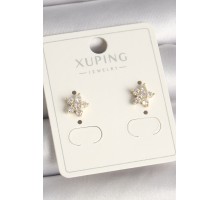 Pirinç Gold Renk Zirkon Taşlı Çiçek Model Xuping Kadın Küpe - TJ-BKP10380