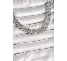 Pirinç Gümüş Renk Zirkon Taşlı Gurmet Kadın Kolye - TJ-BKO9927