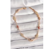 Pirinç Gold Renk Renkli Damla Zirkon Taşlı Kadın Bileklik - TJ-BB6874