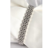 316L Çelik Gümüş Renk Zincir Model Erkek Bileklik - TJ-EB3721