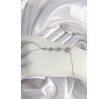 Pirinç Gümüş Renk Zirkon Taşlı Kutup Yıldızı Model Kadın Şahmeran - TJ-SN612