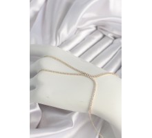 Pirinç Gold Renk Zirkon Taşlı Su Yolu Zirkon Taşlı Kadın Şahmeran - TJ-SN615