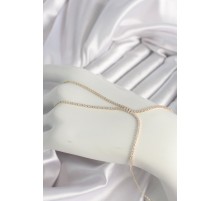 Pirinç Gold Renk Zirkon Taşlı Su Yolu Zirkon Taşlı Kadın Şahmeran - TJ-SN615