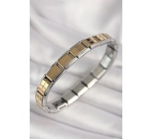 316L Çelik Mix Renk Yazılı Nomination Model Kadın Bileklik - TJ-BB6875