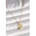316L Çelik Gold Renk Zincir Zirkon Taş İşlemeli Hilal Yıldız İşlemeli Madalyon Model Kadın Kolye - TJ-BKO9952
