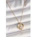 316L Çelik Gold Renk Zincir Zirkon Taşlı Kalp Model Kadın Kolye - TJ-BKO9962