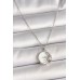 316L Çelik Gümüş Renk Zincir Beyaz Mineli Gün Batımı Model Kadın Kolye - TJ-BKO9999