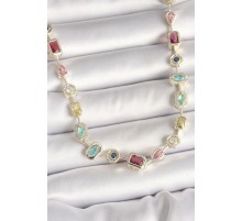 Pirinç Gold Renk Zirkon Taşlı VIP Seri Kadın Kolye - TJ-BKO10005