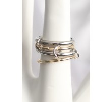 Pirinç Mix Renk 4'Lü Model Kadın Yüzük - TJ-BYK3702