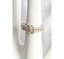 Pirinç Mix Renk 2'Li Zirkon Taşlı Kadın Yüzük - TJ-BYK3703