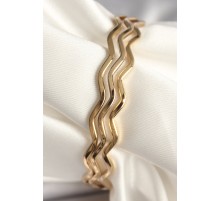 316L Çelik Gold Renk Ajda Model Kadın Bileklik - TJ-BB6877