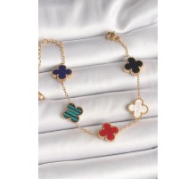 316L Çelik Gold Renk Renkli Yonca Model Kadın Bileklik - TJ-BB6878