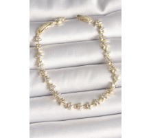 Pirinç Gold Renk Zirkon Taşlı Yıldız Model VIP Seri Kadın Bileklik - TJ-BB6880