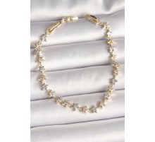 Pirinç Mix Renk Zirkon Taşlı Yıldız Model VIP Seri Kadın Bileklik - TJ-BB6881