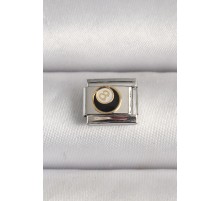 316L Çelik Gümüş Renk 8 Ball İşlemeli Nomination Charm - TJ-BC1209
