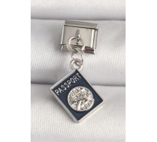 316L Çelik Gümüş Renk Passport Model Nomination Charm - TJ-BC1225