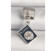 316L Çelik Gümüş Renk Passport Model Nomination Charm - TJ-BC1225